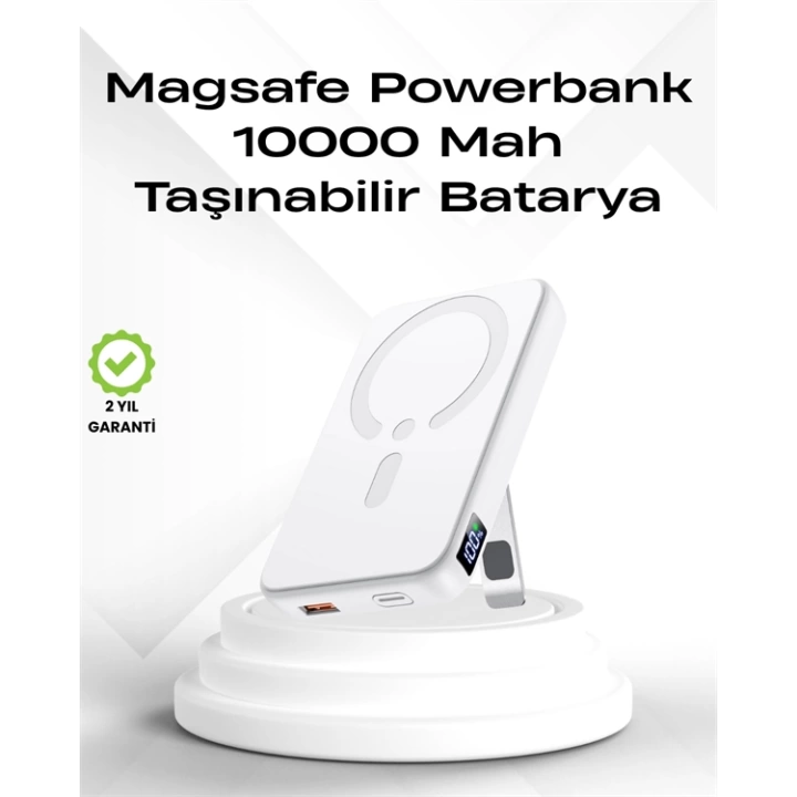 Kablosuz MagSafe Powerbank – iPhone Uyumlu, 10000 mAh, Isı Dağılımlı