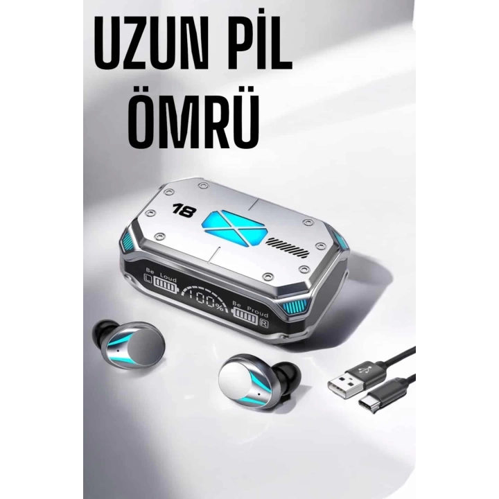 Kablosuz Powerbankli Oyuncu Kulaklığı Gürültü Önleyici