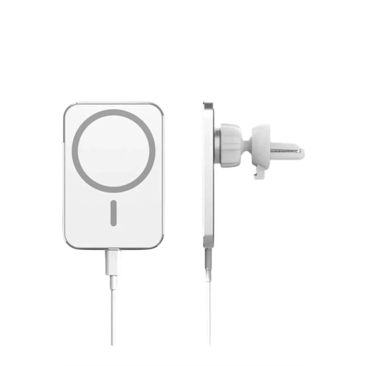 Kablosuz Şarj Aleti Magsafe Araç Içi Manyetik Şarj 15W İOS Uyumlu