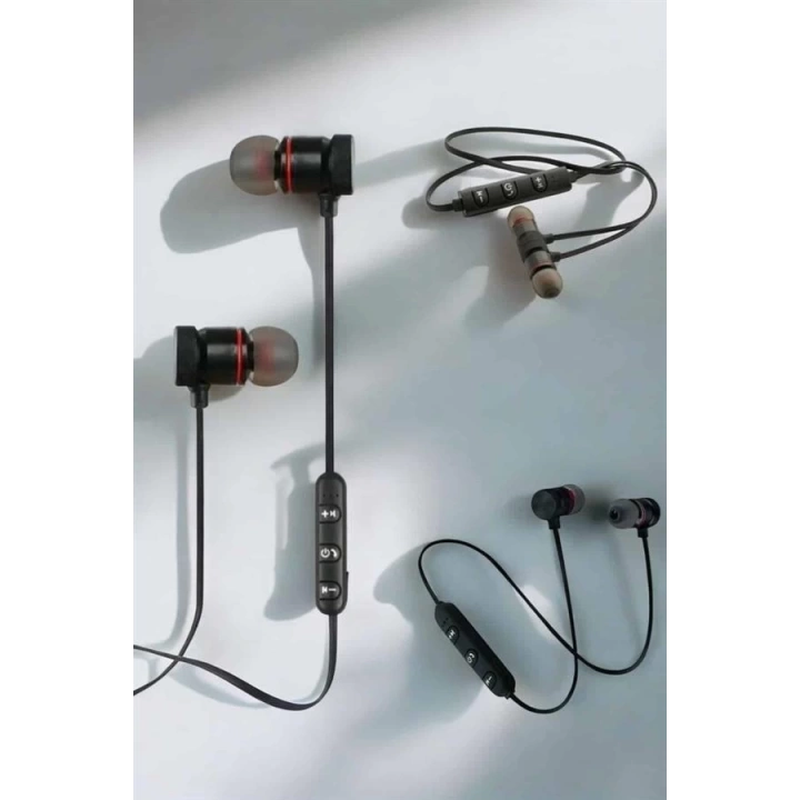 Kablosuz Sport Mıknatıslı Mikrofonlu Kulak İçi Kulaklık