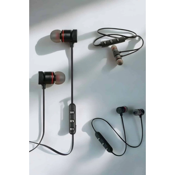 Kablosuz Sport Mıknatıslı Mikrofonlu Kulak İçi Kulaklık