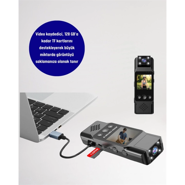 Kablosuz WiFi Bağlantılı Full HD Mini Kamera – Döngüsel Kayıt ve Hareket Algılama Özellikli