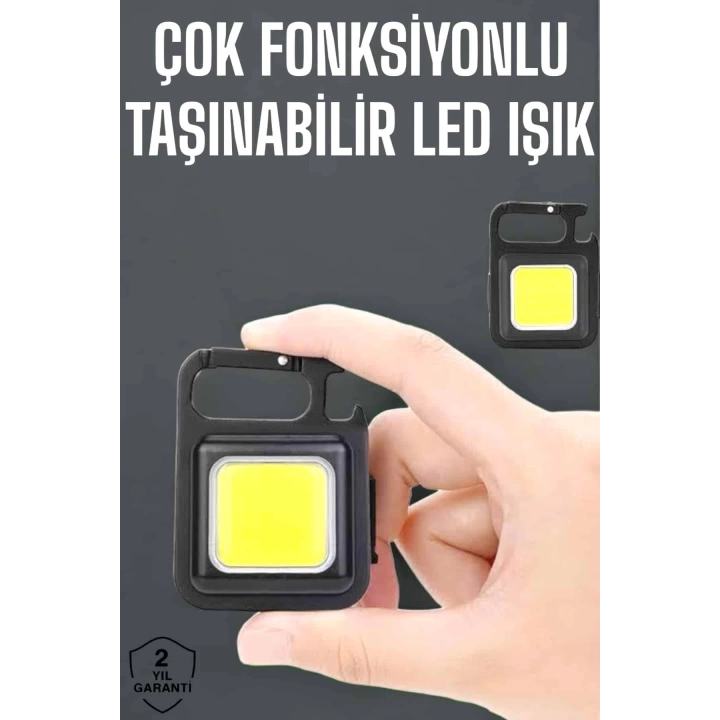 Kamp Işığı Çok Fonksiyonlu Taşınabilir Anahtarlık Kapak Açma Manyetik Özelliği