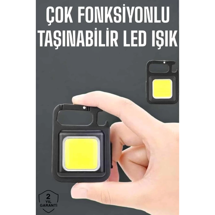 Kamp Işığı Çok Fonksiyonlu Taşınabilir Anahtarlık Kapak Açma Manyetik Özelliği
