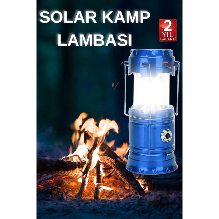 Kamp Lambası El Feneri Askılı Büyük Boy USB Şarjlı Işıldak