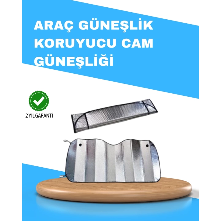 Katlanabilir Alüminyum Araç Güneşliği – UV Koruma ve Klima Tasarrufu Bir Arada