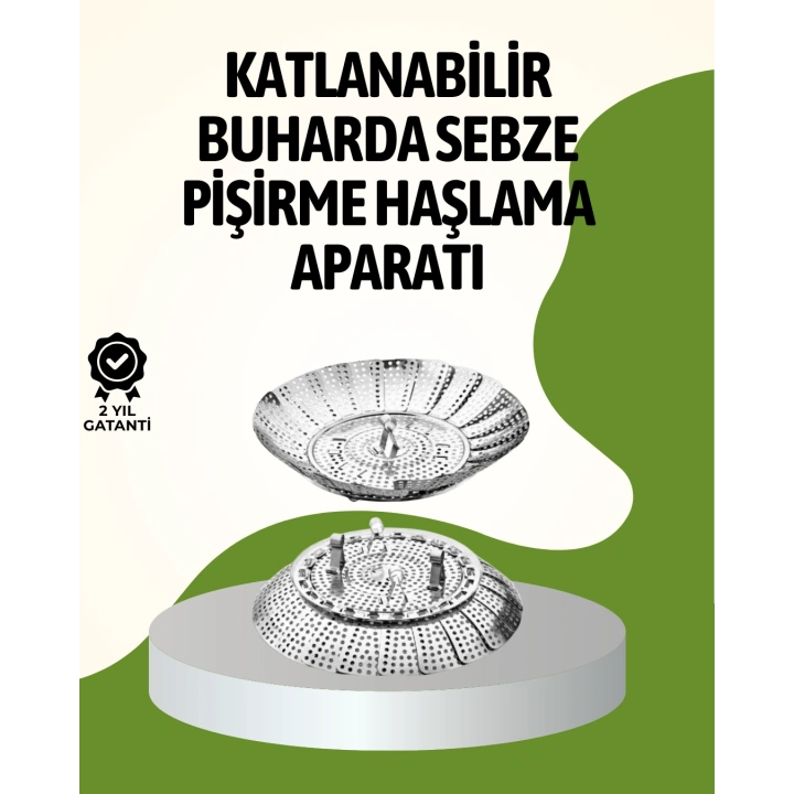 Katlanabilir ve Geniş Kapasiteli Sebze Haşlama Sepeti – 19 cm+ Tencereler İçin