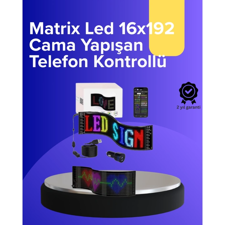Kayan Yazılı RGB LED Tabela USB Bağlantılı Esnek ve Hafif Işıklı Ekran Paneli