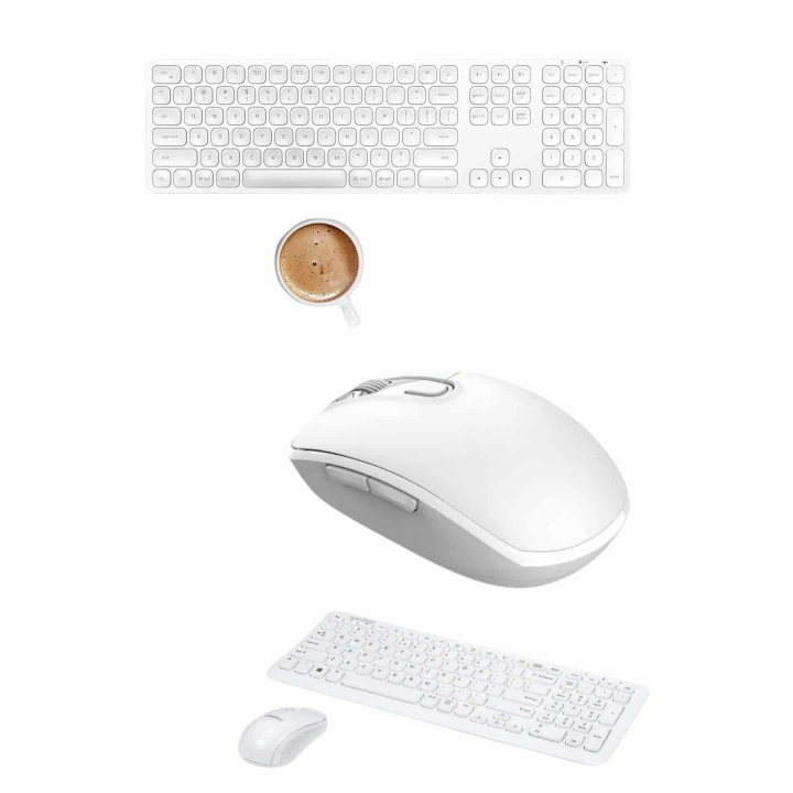 Klavye Mouse Seti Sessiz Kablosuz Türkçe TV  PC Uyumlu