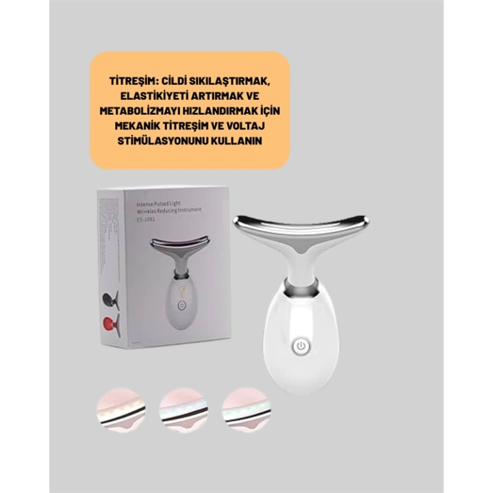 Kompakt ve Taşınabilir Cilt Bakım Cihazı – 3 Fonksiyonlu, USB Şarjlı, LED Işıklı Güzellik Aleti