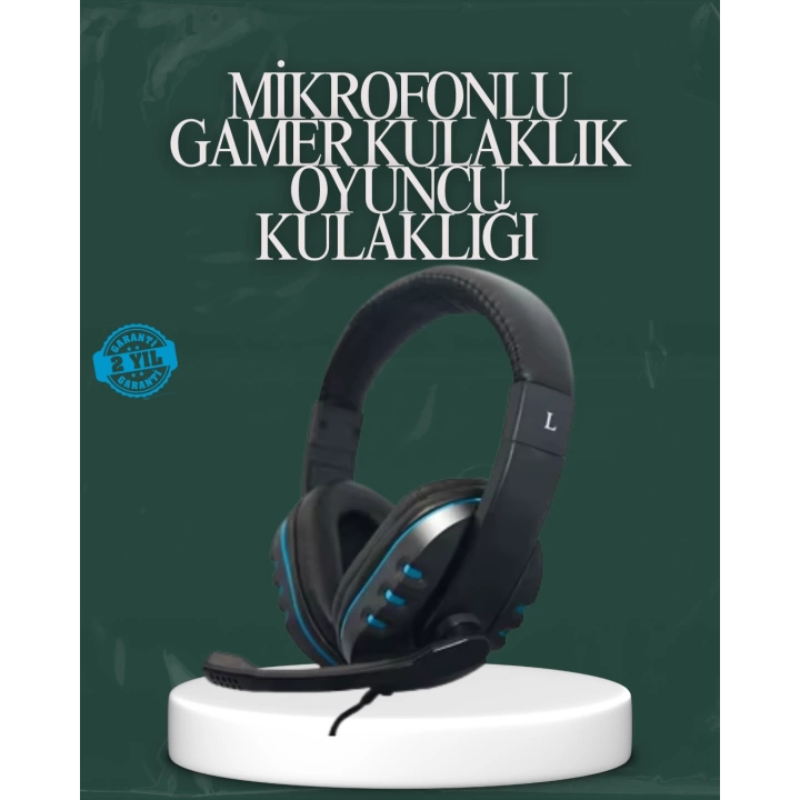 Konforlu Kulak Yastıklı Stereo Gaming Kulaklık – Net İletişim Performansı