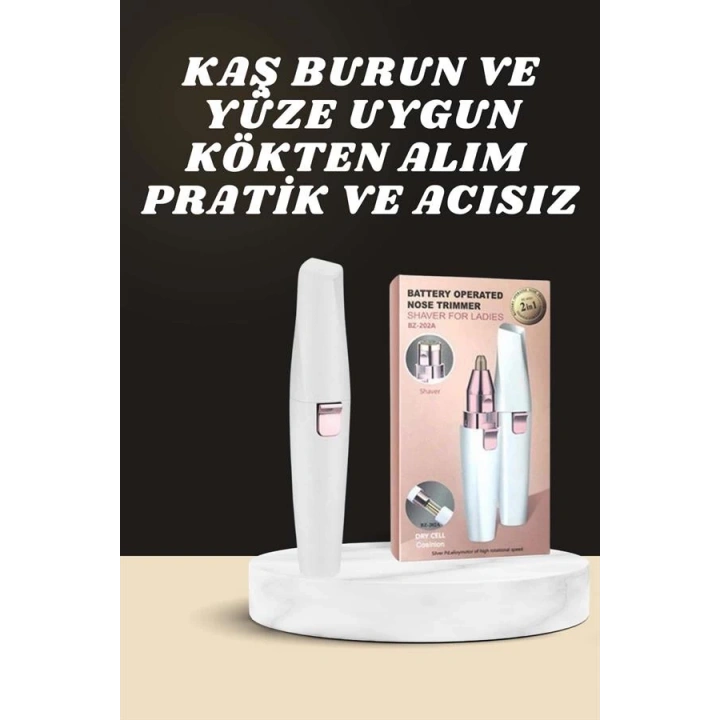 Kulak Burun ve Yüz Epilasyon Aleti ve Yüz Masaj Aleti İkili Cilt Bakım Seti