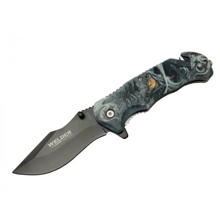 Kurtarma Çakısı 21,5 Cm Yarı Otomatik , Kemerlikli