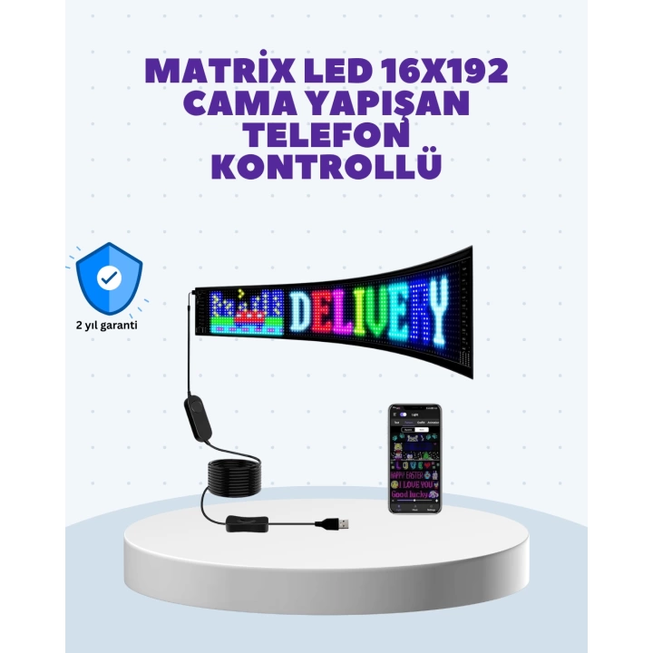 Kurulumu Kolay Renkli LED Yazı Paneli USB Girişli Esnek Yapılı Dijital Reklam Tabelası