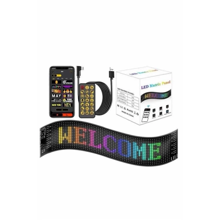 Led Ekran Matrix Panel Dijital Araba Yazısı RGB 16x64
