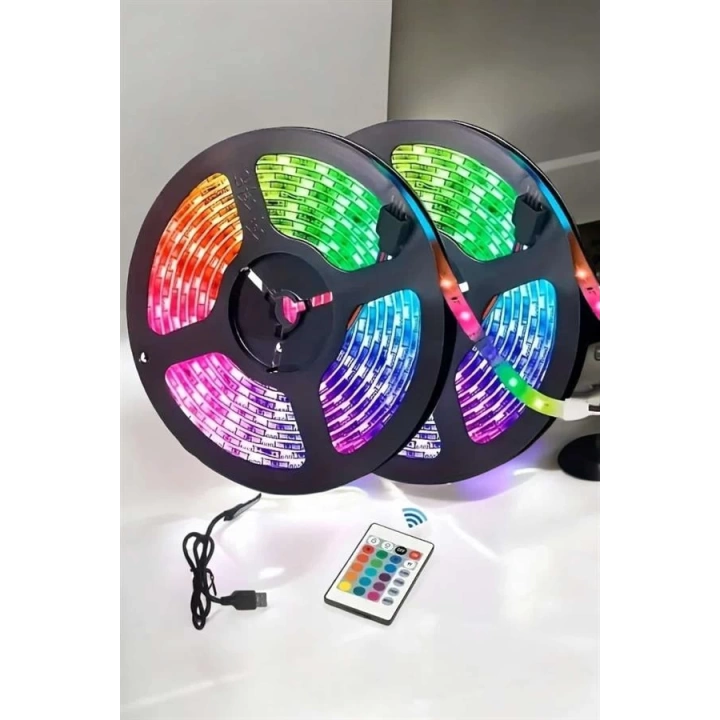 Led Işık 5 Metre Şerit Led RGB Işıklı