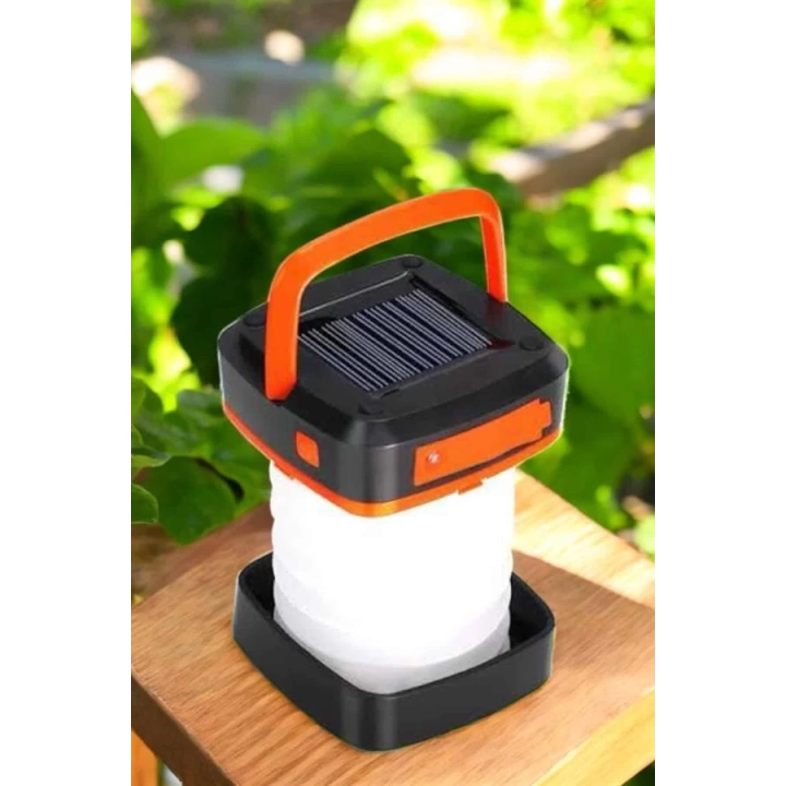 Led Lamba Kamp Lambası Hafif Taşınabilir Şarj Süreli Akordeon El Fenerli