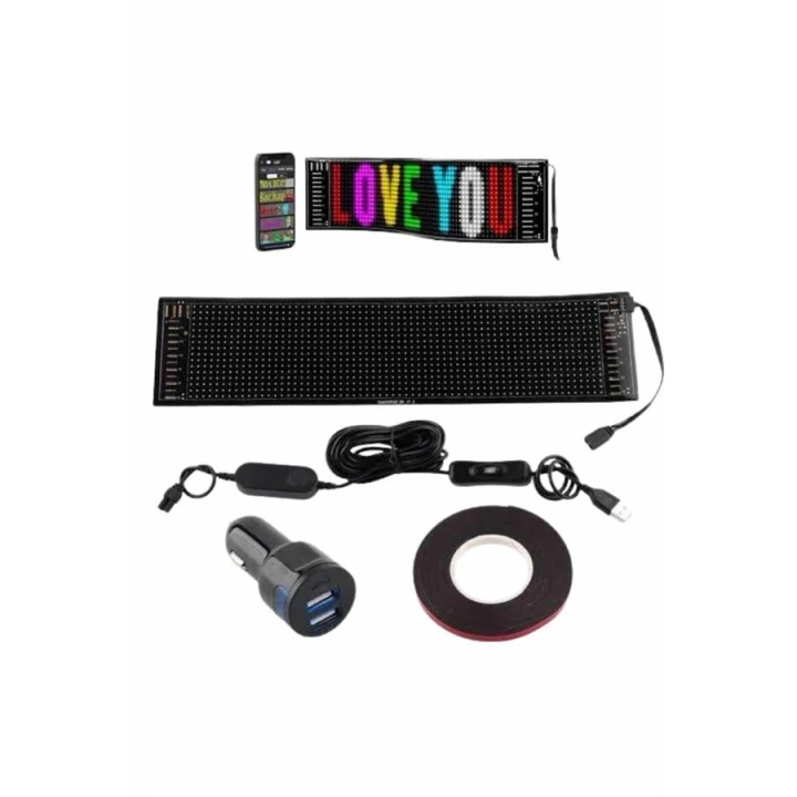 LED Matrix Panel RGB Ekran Kumandalı 16X64 Araç Camına Uygun