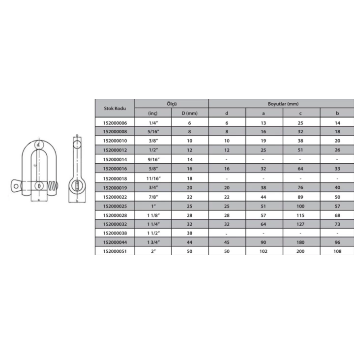 M16 Zincir Kilidi 9/16 ( 2 Adet )