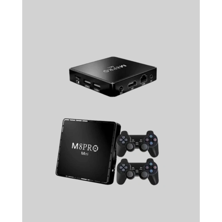 M8Pro Android TV Box ve Retro Oyun Konsolu – 10K Ultra HD Görüntü