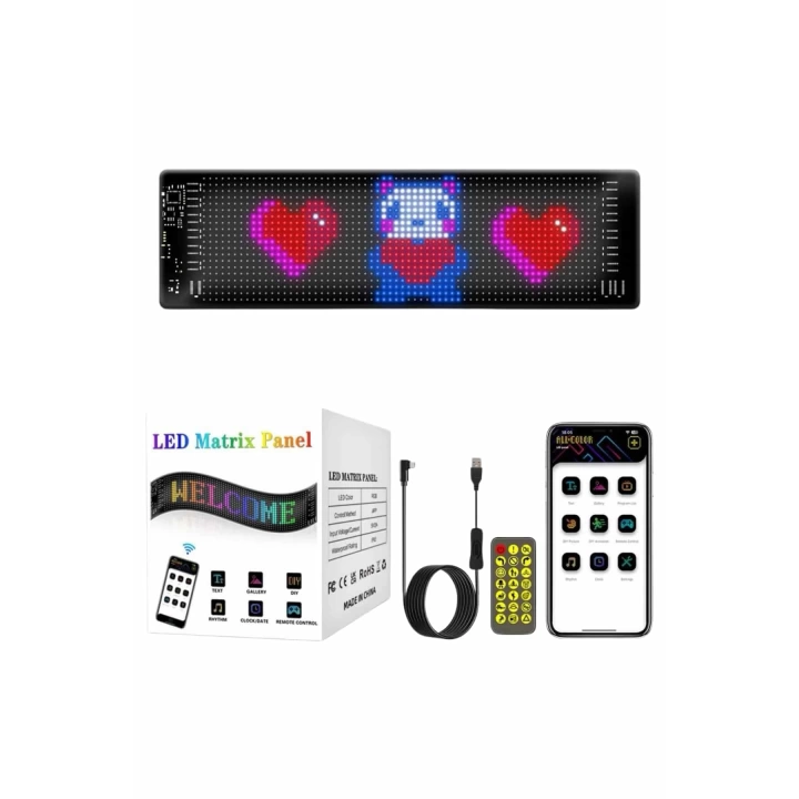 Matrix Led 16x192 Dijital Ekran Kumandalı LED Ekran Yazı