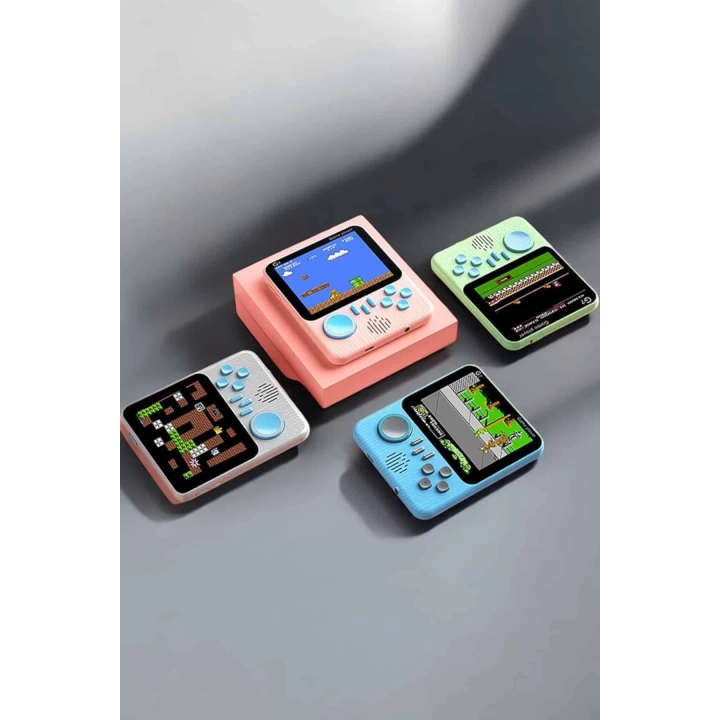 Mini Atari El Atarisi 3.5 inç Ekran Çift Konsol 666 Adet Retro Oyun Gameboy El Atarisi