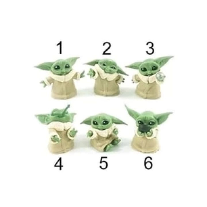 Mini Baby Yoda Figür 6 Adet