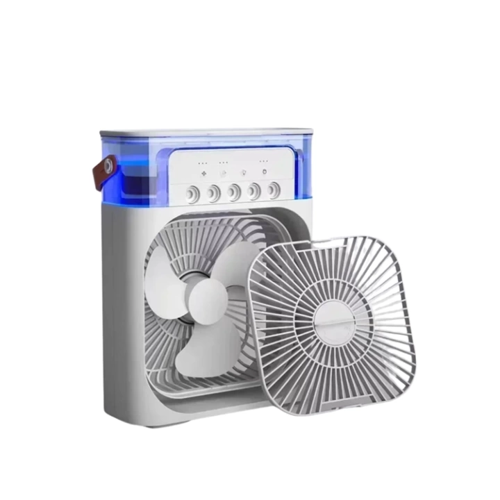 Mini Klima Fan | USBli, 7 Renk Gece Işığı, 3ü 1 Arada Fonksiyon