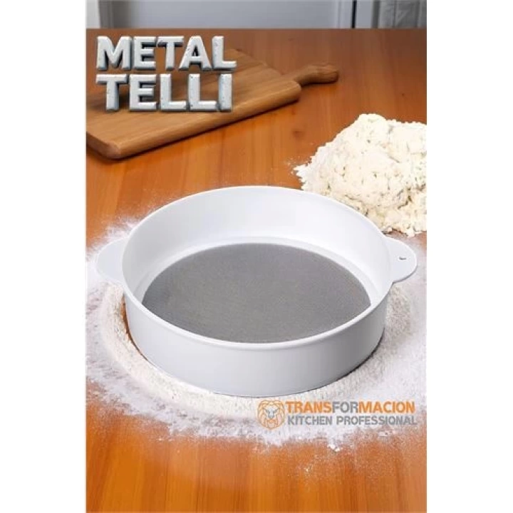 Modacar Un Eleği -Metal Telli Elek - Plastik Çerçeveli 28 cm Un Eleği