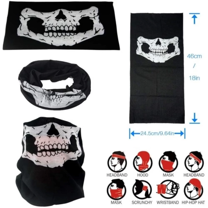 Motorcu Boyunluk Baf Buff Bandana 25x48 cm Model 7