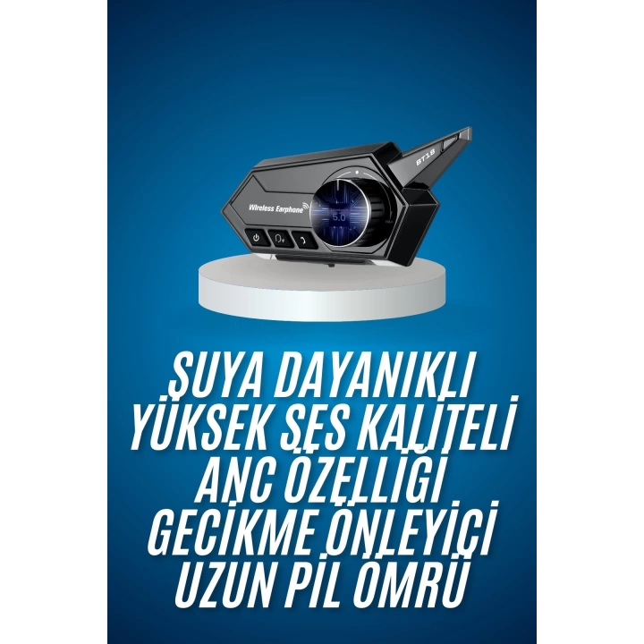 Motosiklet Kask Bluetooth Kablosuz Kulaklık 5.0 Bluetooh Yüksek Ses Kaliteli