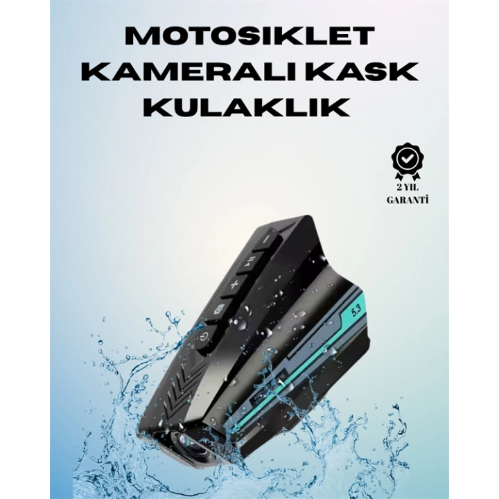 Motosiklet Kask İçi Akıllı Kamera – 2000 mAh, 128 GB SD Kart Desteği