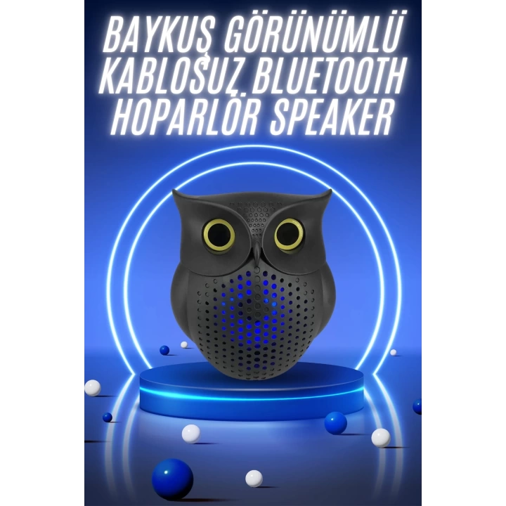 Müzik Çalar Bluetooth Hoparlör Speaker 5.0 Kablosuz Baykuş Görünümlü