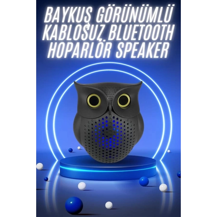Müzik Çalar Bluetooth Hoparlör Speaker 5.0 Kablosuz Baykuş Görünümlü