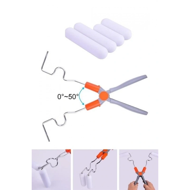 Nano Süngerli Damlatmaz Mobilya ve Duvar Boyama Rulosu Hem Köşe Hem Düz Zemin