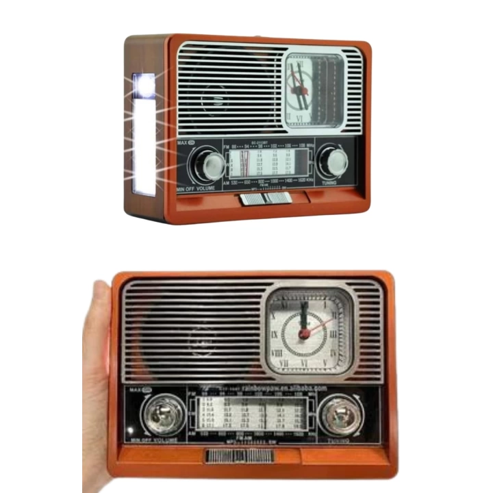 Nostaljik Vintage Radyo Taşınabilir Bluetooth Bağlantılı Hoparlör Radyo