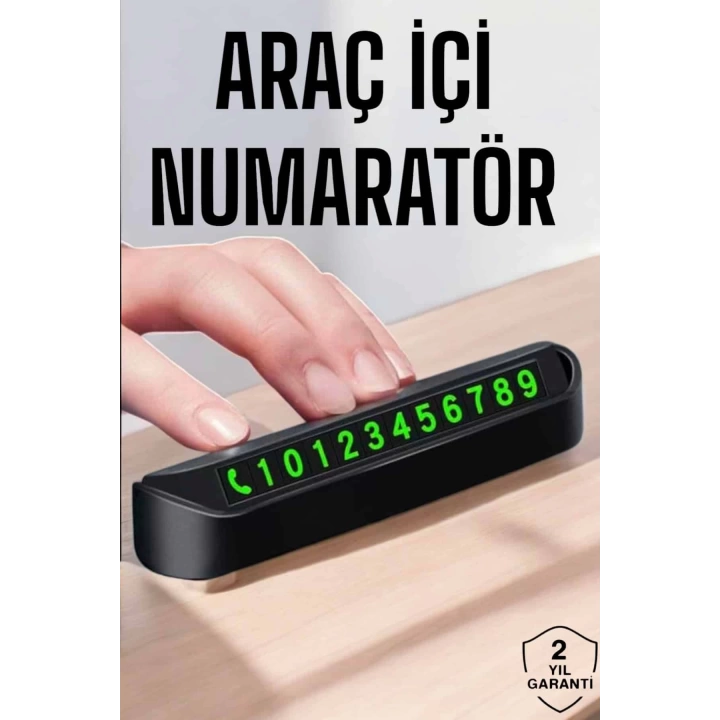Numaralık Araç İçi Araba Araç Park Numaratör Telefon Numarası Yazma