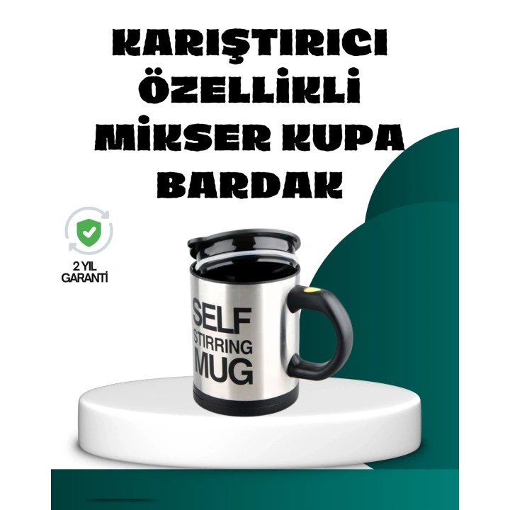 Otomatik Karıştırmalı Termos Kupa | USB Şarjlı ve Ergonomik Tasarım