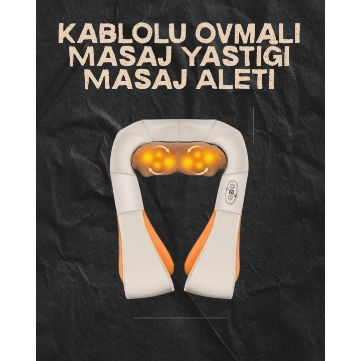Ovmalı Isıtmalı Elektrikli Masaj Aleti – Boyun, Sırt, Bel, Omuz ve Bacak İçin Profesyonel Masaj Aleti