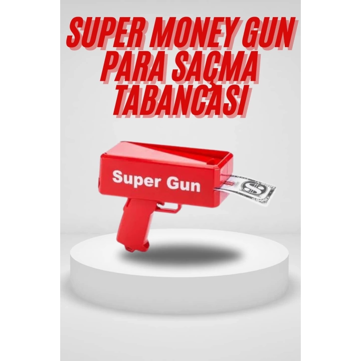 Para Saçma Tabancası Kırmızı Para Fırlatma Oyuncağı Parti Eğlencesi