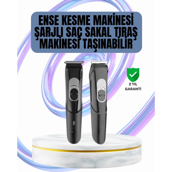 Paslanmaz Bıçaklı, Şarjlı ve Sessiz Saç Sakal Kesme Makinesi – Ev Kullanımı İçin İdeal