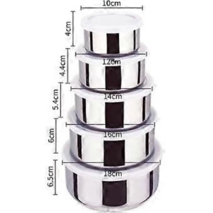 Paslanmaz Çelik Yemek Saklama Kabı Seti