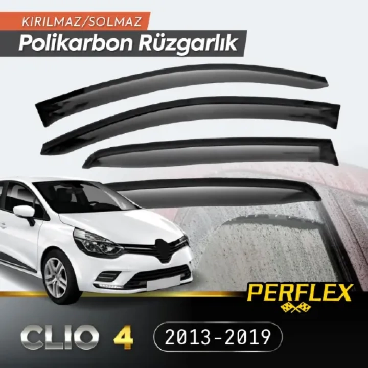 Perflex Polikarbon Kırılmaz Rüzgarlık V2 Mugen Renault Clio 4 2013-2019