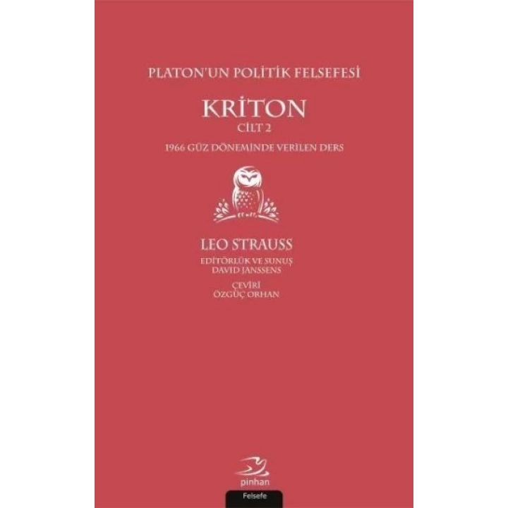 Platonun Politik Felsefesi Cilt 2 Kriton