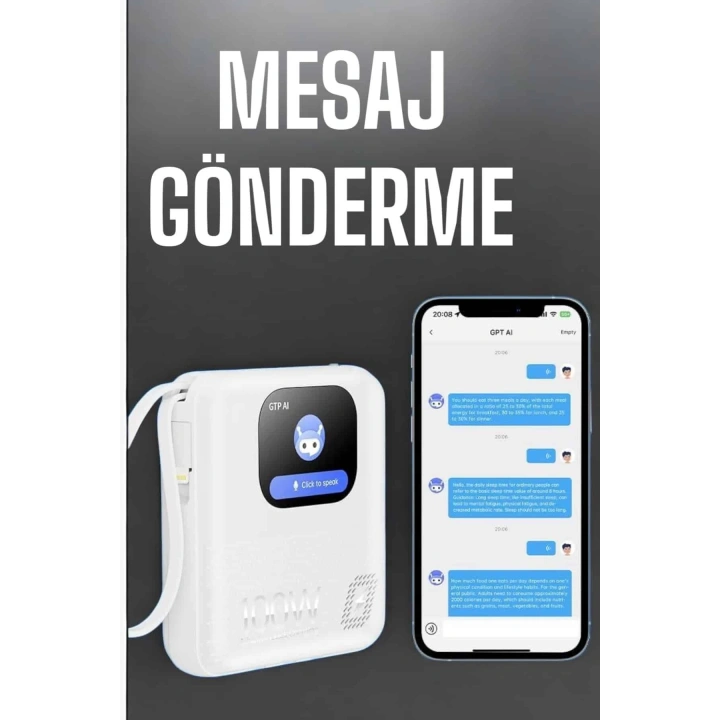 Powerbank Ekranlı Çok Fonksiyonlu Müzik Dinleme Kitap Okuma