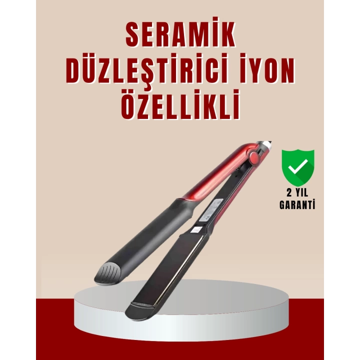 Profesyonel Titanyum Saç Düzleştirici – Ayarlanabilir Isı ve Hızlı Isınma Özellikli