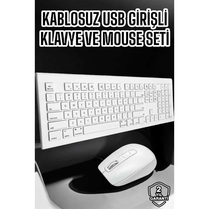 Q Klavye Klavye ve Mouse Seti USB Girişli Kablosuz
