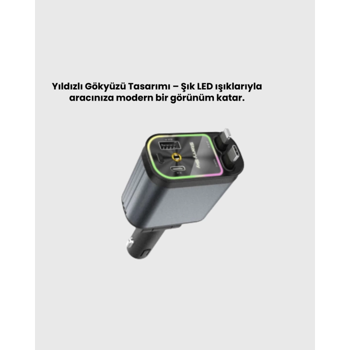 Renault, Peugeot, Citroen, Fiat Araçlar için Hızlı Şarjlı Araç Çakmaklık Adaptörü