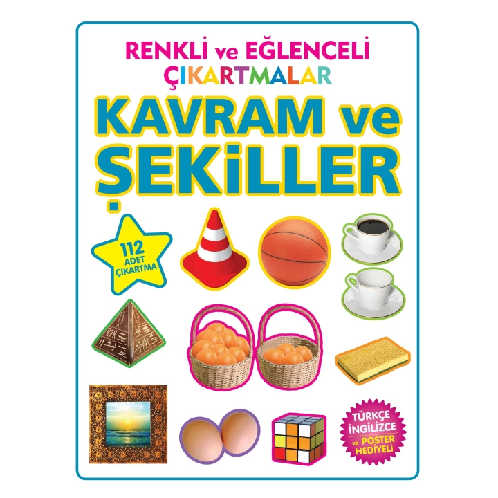 Renkli ve Eğlenceli Çıkartmalar Kavram ve Şekiller