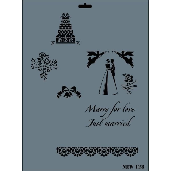 Rich New Seri N-128 Stencil 35x25 cm